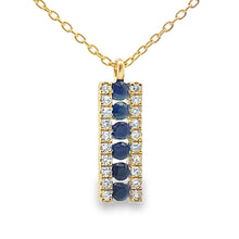 Load image into Gallery viewer, Sapphire Diamond Fashion Pendants 14KT Yellow Gold