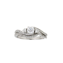 Load image into Gallery viewer, .70ct Diamond Engagement Ring Set 14KT White Gold