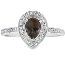 Load image into Gallery viewer, .46ct Quartz Diamond Ring 10KT White Gold