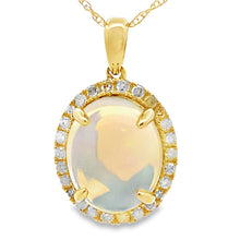 Load image into Gallery viewer, 2.39ct Opal Diamond Fashion Pendants 10KT Yellow Gold