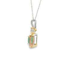 Load image into Gallery viewer, .57ct Emerald Diamond Fashion Pendants 14KT Yellow Gold