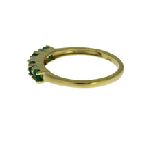 Load image into Gallery viewer, Emerald Diamond Fashion band rings 10KT Yellow Gold