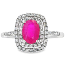 Load image into Gallery viewer, 1.29ct Ruby Diamond Ring 10KT White Gold