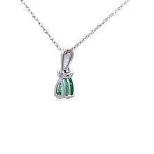 Load image into Gallery viewer, .29ct Emerald Diamond Fashion Pendants 10KT White Gold