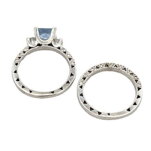 Load image into Gallery viewer, Antique Style Engagement Ring Set 14KT White Gold