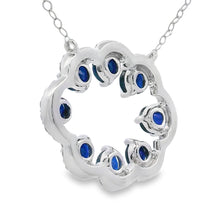 Load image into Gallery viewer, Sapphire Diamond Fashion Pendants 14KT White Gold