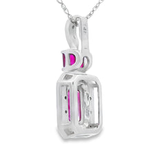 Load image into Gallery viewer, .82ct Ruby Diamond Fashion Pendants 14KT White Gold