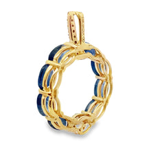 Load image into Gallery viewer, Sapphire Diamond Fashion Pendants 14KT Yellow Gold