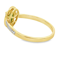 Load image into Gallery viewer, .42ct Emerald Diamond Ring 10KT Yellow Gold