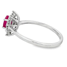 Load image into Gallery viewer, .63ct Ruby Diamond Ring 10KT White Gold