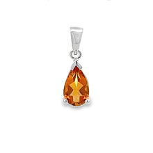 Load image into Gallery viewer, Genuine .70ct Citrine Fashion Pendants 10KT White Gold
