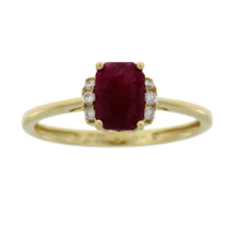 Load image into Gallery viewer, Natural 1.38ct Ruby Diamond Ring 14KT Yellow Gold