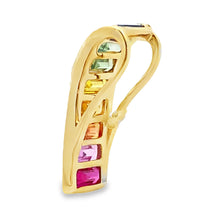 Load image into Gallery viewer, Sapphire Diamond Fashion Pendants 14KT Yellow Gold