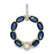 Load image into Gallery viewer, Sapphire Diamond Fashion Pendants 14KT Yellow Gold