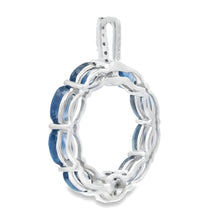 Load image into Gallery viewer, Sapphire Diamond Fashion Pendants 14KT White Gold