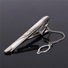 Load image into Gallery viewer, Impeccable Luxury Men's Metal Necktie Bar Formal Dress Shirt Classic Wear Neck Tie Clip With Chain Gold Color Clip Unique Shirt Business Tie Clip Wedding Ceremony Tie Clips Party Fashion Smooth Clasp Pin Father's Day Gifts