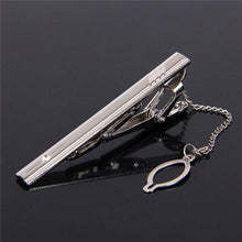 Load image into Gallery viewer, Impeccable Luxury Men's Metal Necktie Bar Formal Dress Shirt Classic Wear Neck Tie Clip With Chain Gold Color Clip Unique Shirt Business Tie Clip Wedding Ceremony Tie Clips Party Fashion Smooth Clasp Pin Father's Day Gifts