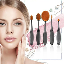 Load image into Gallery viewer, Incredible 5Pcs Oval Makeup Brushes Portable Toothbrush Oval Nylon Hair Cosmetic Makeup Blush Face Foundation Blending Brush Makeup Tool