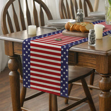 Load image into Gallery viewer, Independence Day Linen Burlap Table Bunting