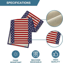 Load image into Gallery viewer, Independence Day Linen Burlap Table Bunting