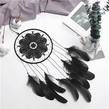 Load image into Gallery viewer, Indian Style Dreamcatcher Handmade Wind Chimes Hanging Pendant Dream Catcher For Bedroom Home Wall Art Hangings Decorations Feather Flowers Dream Catchers For Girls Kids Nursery Bedroom Wall Decor Festival Gift