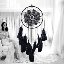 Load image into Gallery viewer, Indian Style Dreamcatcher Handmade Wind Chimes Hanging Pendant Dream Catcher For Bedroom Home Wall Art Hangings Decorations Feather Flowers Dream Catchers For Girls Kids Nursery Bedroom Wall Decor Festival Gift