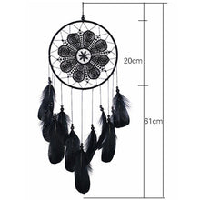 Load image into Gallery viewer, Indian Style Dreamcatcher Handmade Wind Chimes Hanging Pendant Dream Catcher For Bedroom Home Wall Art Hangings Decorations Feather Flowers Dream Catchers For Girls Kids Nursery Bedroom Wall Decor Festival Gift
