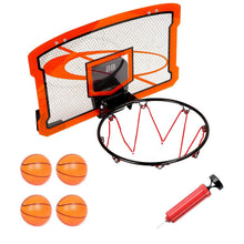 Load image into Gallery viewer, Indoor Mini Basketball Hoop Set with 4 Inflatable Balls Electric Audio Scorer
