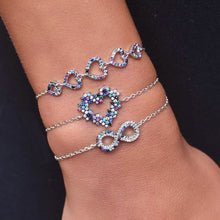 Load image into Gallery viewer, Infinity Colored CZ Bracelet