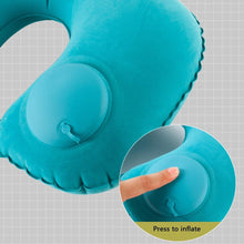 Load image into Gallery viewer, Inflatable Air Pillows U Shaped Portable Sleeping Break Neck Pillow Nap Head Rest Cushion for Outdoor Camping Travel Hiking Car Functional Inflatable Neck Pillow Inflatable U Shaped Travel Pillow Car Head Neck Rest Air Cushion for Travel Neck Pillow