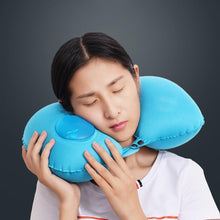 Load image into Gallery viewer, Inflatable Air Pillows U Shaped Portable Sleeping Break Neck Pillow Nap Head Rest Cushion for Outdoor Camping Travel Hiking Car Functional Inflatable Neck Pillow Inflatable U Shaped Travel Pillow Car Head Neck Rest Air Cushion for Travel Neck Pillow
