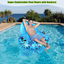Load image into Gallery viewer, Inflatable Lounger Pool Float with Rubber Handle and Drink Holder
