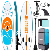 Load image into Gallery viewer, Inflatable Paddle Board Stand up Adults with Adjustable Paddle and Removable Fin Orange
