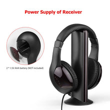 Load image into Gallery viewer, MH2001 Wireless Headphones 5-in-1 Functionality with FM Radio & TV Support On-Ear