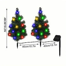 Load image into Gallery viewer, IP65 Waterproof Solar Powered Prelit Small Christmas Tree