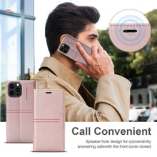 Load image into Gallery viewer, Iphone Wallet Skin Friendly Magnetic Flip With Card Slot Leather Case For iPhone 14 Pro Max 13 12 11 Modern Purple Genuine Leather Detachable Magnetic Flip Cover with Card Holders