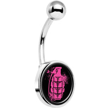 Load image into Gallery viewer, Pink Grenade Belly Ring