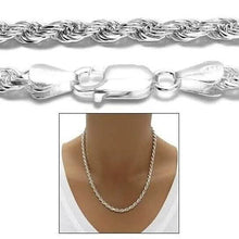 Load image into Gallery viewer, Italian 925 Silver Filled High Polish Finsh Rope Chain