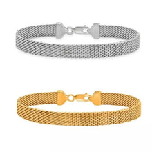 Load image into Gallery viewer, Italian Made 925 Sterling Silver 7MM Flat Coreana Chain Bracelet