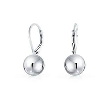 Load image into Gallery viewer, Italian Sterling Silver Leverback Ball Earrings