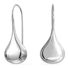 Load image into Gallery viewer, Italian Sterling Silver Puffed Teardrop Earrings