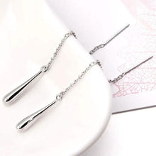 Load image into Gallery viewer, Italian Sterling Silver Threader Drop Earrings