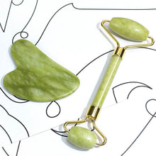 Load image into Gallery viewer, Jade Roller & Gua Sha Set Facial Beauty Tools Face Roller Skin Massager