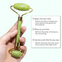 Load image into Gallery viewer, Jade Roller & Gua Sha Set Facial Beauty Tools Face Roller Skin Massager