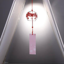 Load image into Gallery viewer, Japan Style Hand-paint Sakura Glass Wind Chimes Creative Gifts Painted Window & Door Hanging Bells Decorations Hanging Wind Chime Pendant Label Chimes Wind Bells Gift For Mom Home