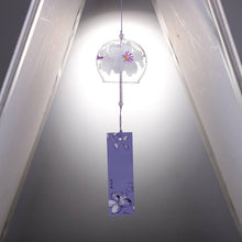 Load image into Gallery viewer, Japan Style Hand-paint Sakura Glass Wind Chimes Creative Gifts Painted Window & Door Hanging Bells Decorations Hanging Wind Chime Pendant Label Chimes Wind Bells Gift For Mom Home