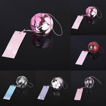 Load image into Gallery viewer, Japan Style Hand-paint Sakura Glass Wind Chimes Creative Gifts Painted Window & Door Hanging Bells Decorations Hanging Wind Chime Pendant Label Chimes Wind Bells Gift For Mom Home