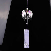 Load image into Gallery viewer, Japan Style Hand-paint Sakura Glass Wind Chimes Creative Gifts Painted Window & Door Hanging Bells Decorations Hanging Wind Chime Pendant Label Chimes Wind Bells Gift For Mom Home