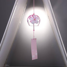 Load image into Gallery viewer, Japan Style Hand-paint Sakura Glass Wind Chimes Creative Gifts Painted Window & Door Hanging Bells Decorations Hanging Wind Chime Pendant Label Chimes Wind Bells Gift For Mom Home