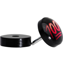 Load image into Gallery viewer, Officially Licensed Keep It 100 emoji Black Acrylic Cheater Plug Set
